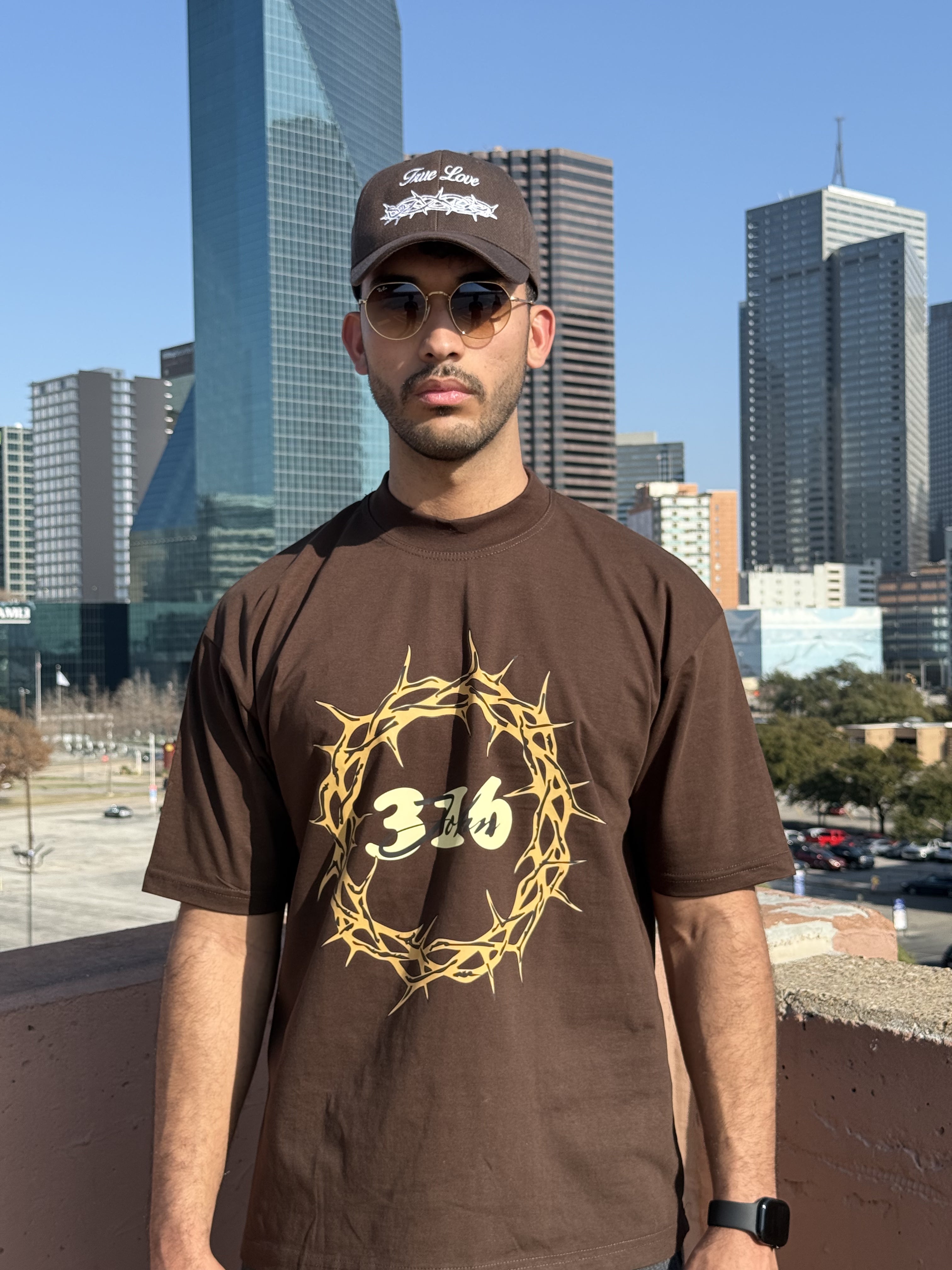 True Love Embroidered Hat - Brown