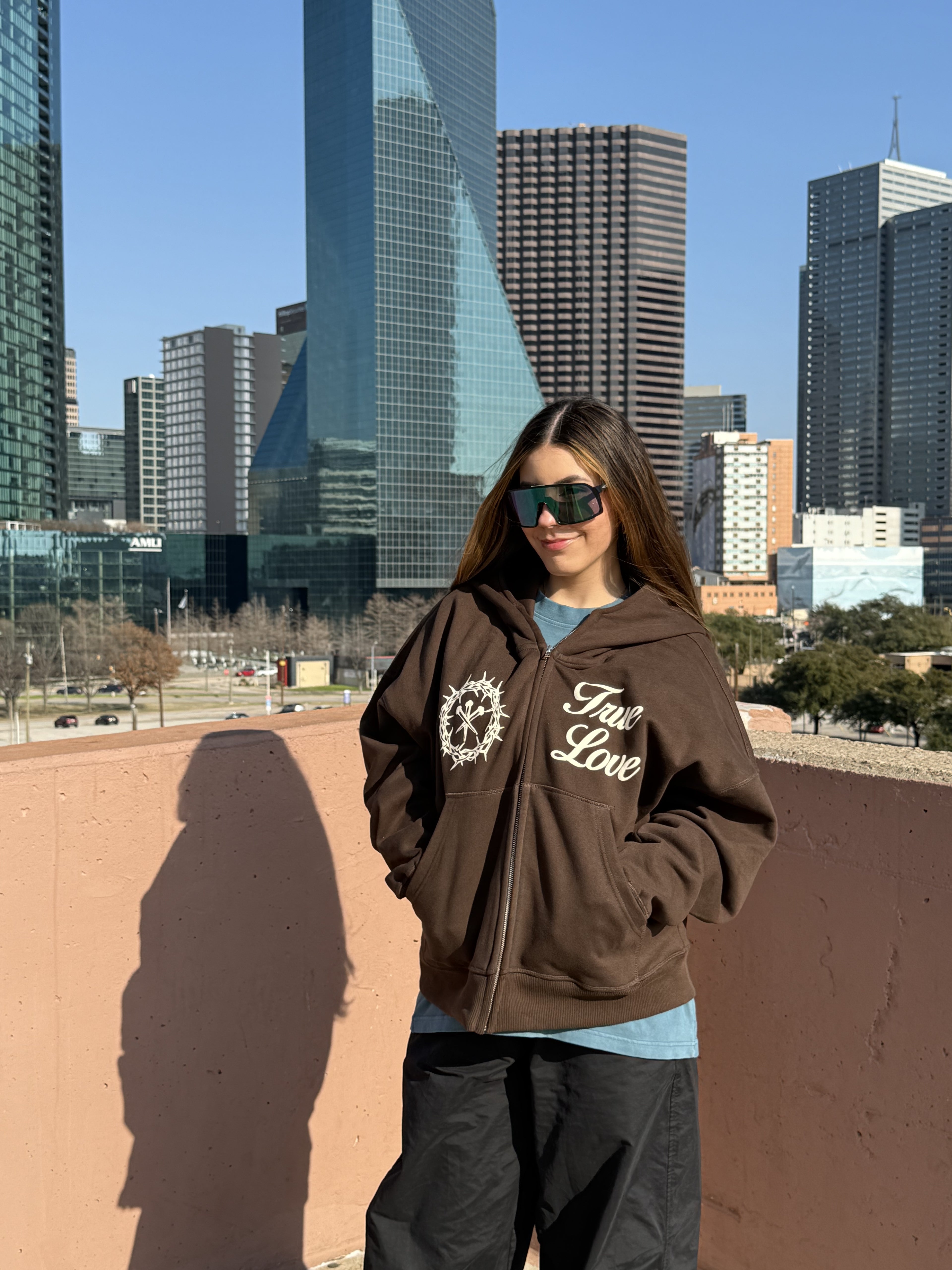 True Love Zip-Up - Brown