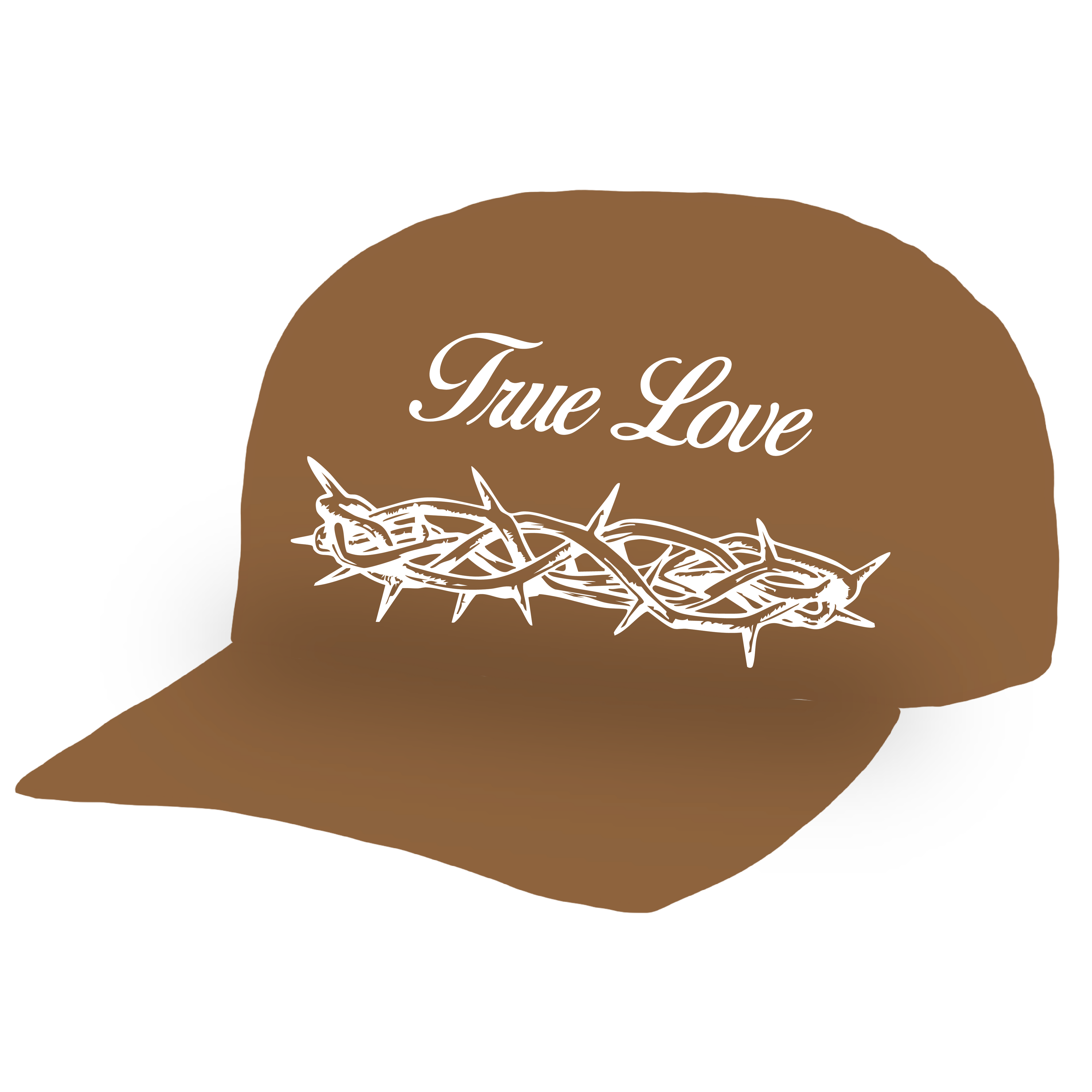 True Love Embroidered Hat - Brown