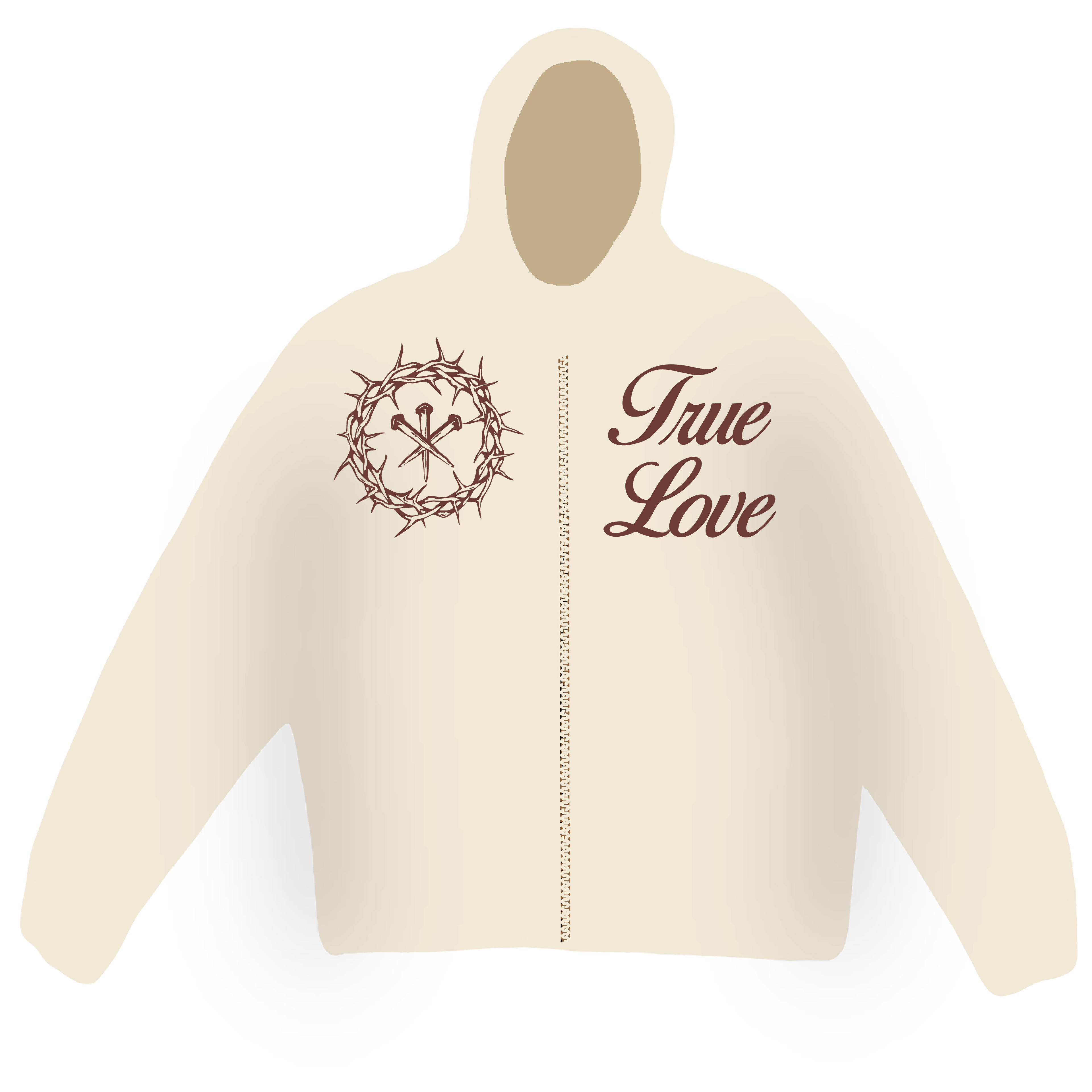 True Love Zip-Up - Cream